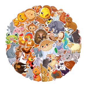 50 Pcs Sticker Pack for Toddlers Ages 2-4, Waterproof Vinyl Stickers for Scrapbooks, Water Bottles, DIY Crafts - Cute Animals, Dinosaurs, Unicorns, Planets & More