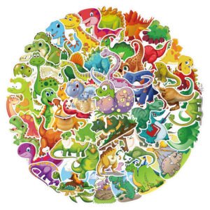 50 pieces of children's small dinosaur stickers, school reward stickers, suitable for water cups, schoolbags