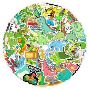 50+ Pcs Jumbo Stickers for Toddlers Girls Boys Ages 2-5, Waterproof Vinyl, Fun for Scrapbooks, Water Bottles, DIY Crafts - Cute Animal, Dinosaur, Unicorn & Vehicle Themes