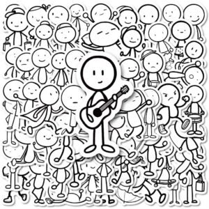 Emoticon sticker of a villain