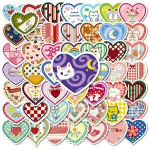 Heart-shaped cartoon sticker